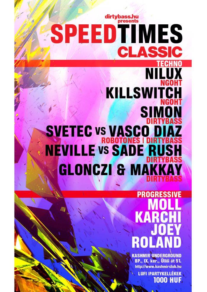 Kashmir Underground presents Speedtimes Classic flyer