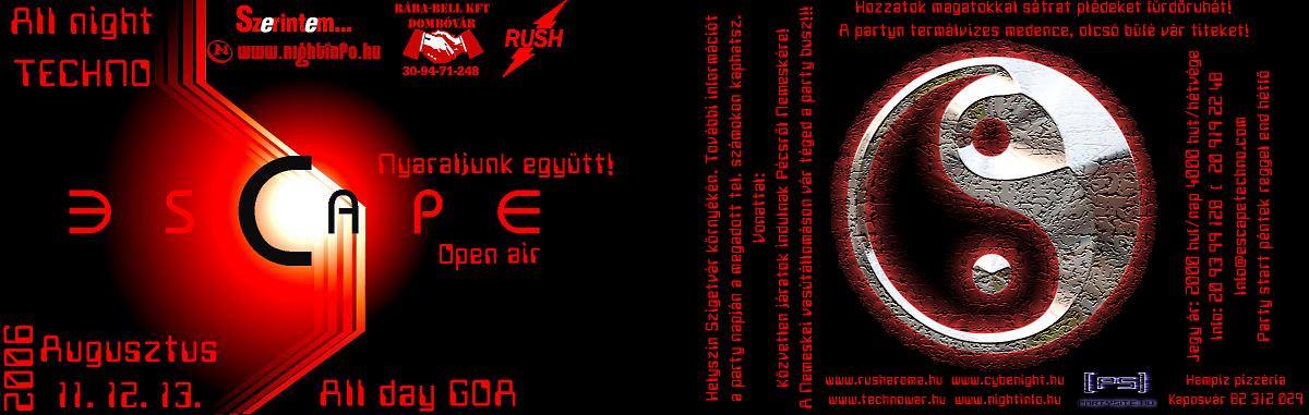 Escape Open Air Techno Festival flyer