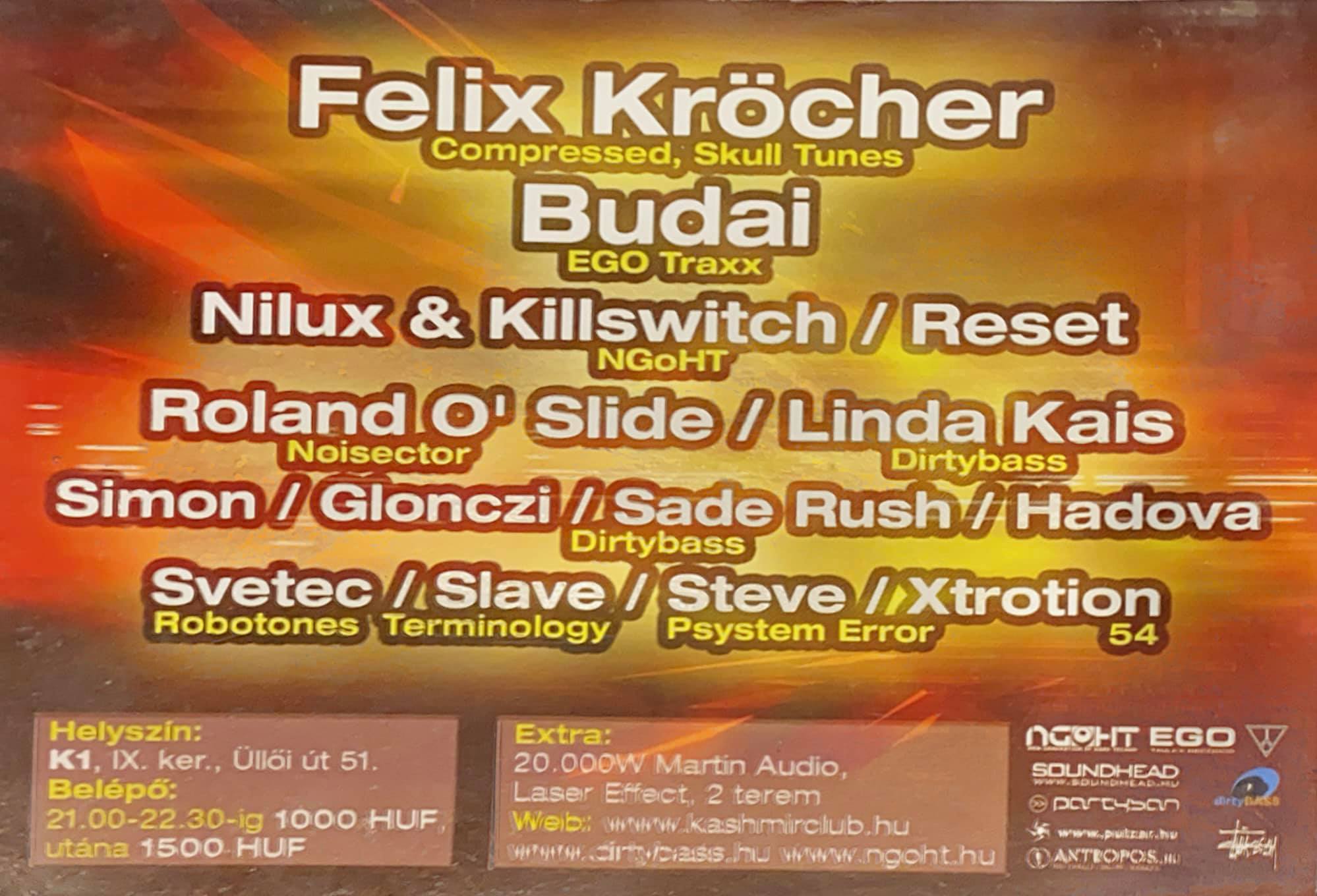 Kashmir Underground & Dirtybass presents Bloody Saturday with Felix Kröcher and DJ Budai flyer