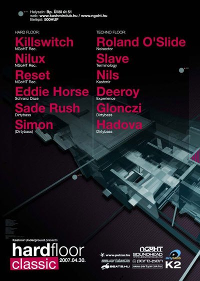 Kashmir Underground presents Hardfloor classic flyer