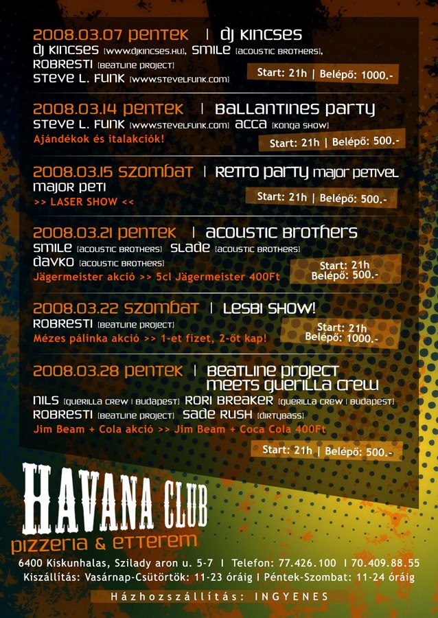Havan Club presents Beatline Project meets Guerilla Crew flyer