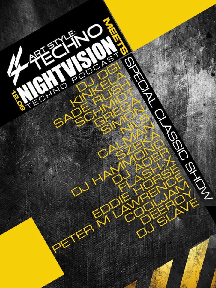 Art Style: Techno meets Nightvision Techno Podcast Special Classic Show flyer