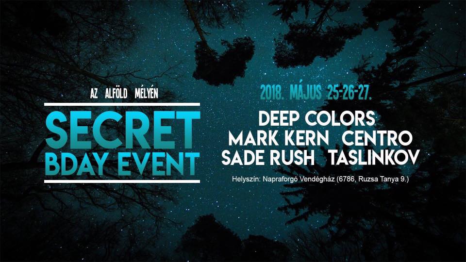 Napraforgó Vendégház, Secret Birthday Event flyer