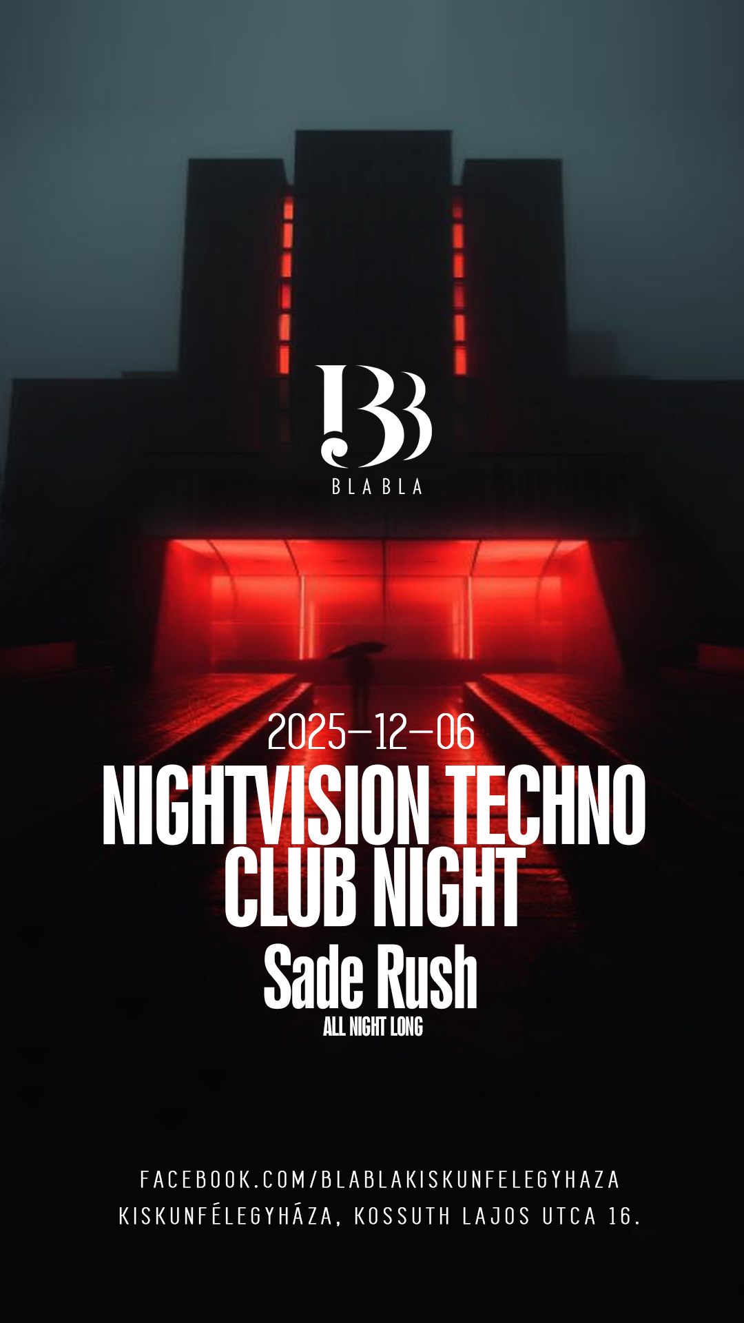 NightVision Techno Club Night – 2025.12.06. Blabla, Kiskunfélegyháza